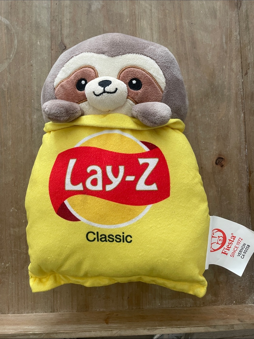 Fiesta Plush Sloth in Yellow Lay-Z Classic Bag